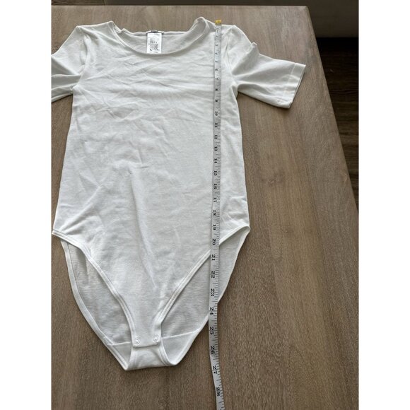 Wolford Short Sleeve Crewneck Bodysuit in White Size Medium - Picture 6 of 7
